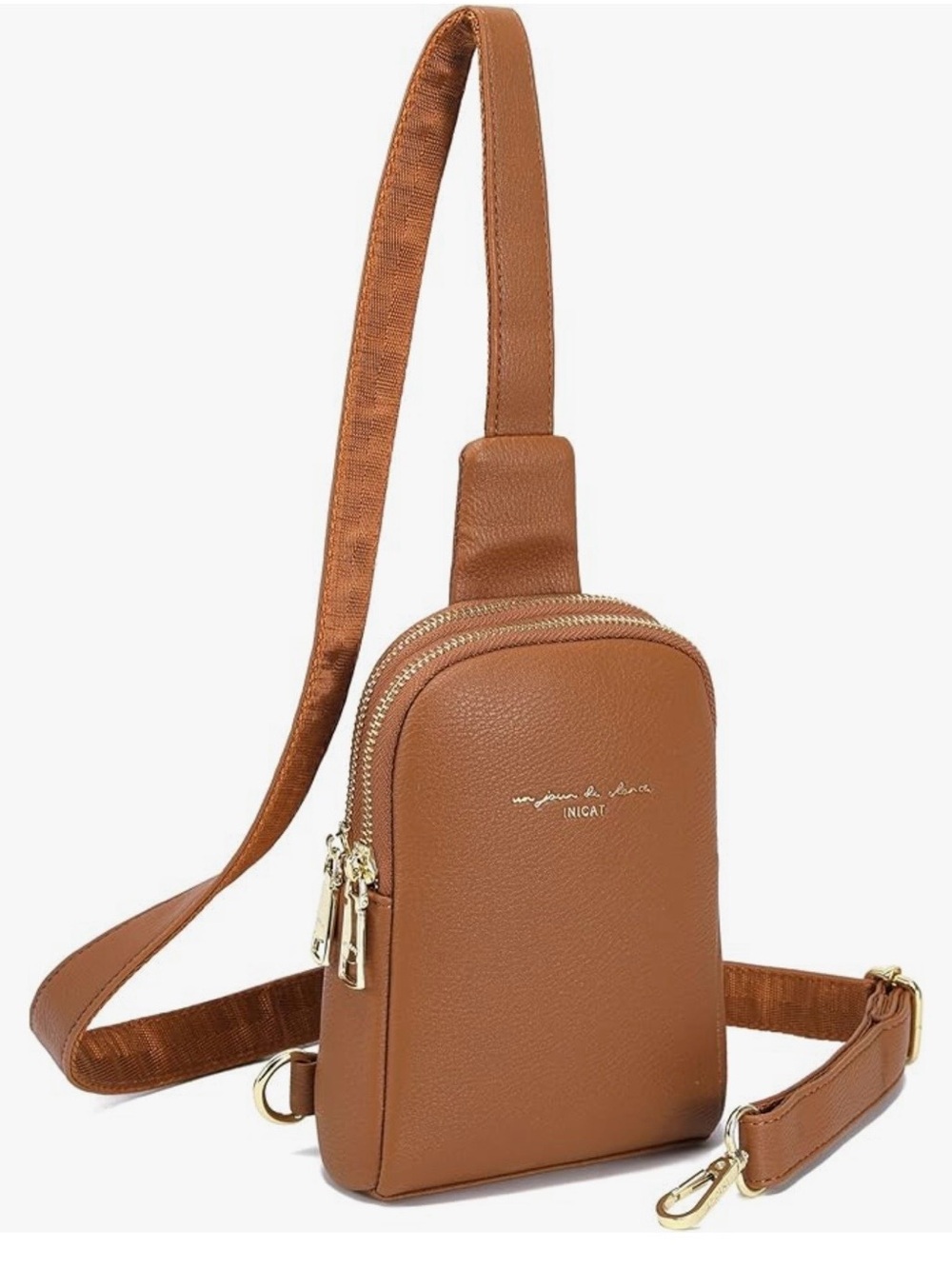 NWT Tan Leather Crossbody Bag
